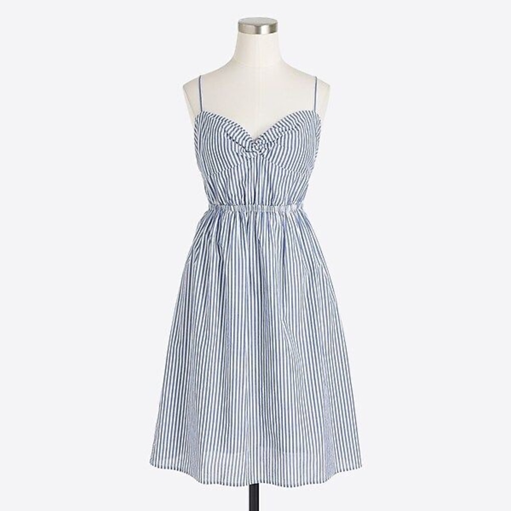 J. Crew Blue White Striped Sun Dress, size 00